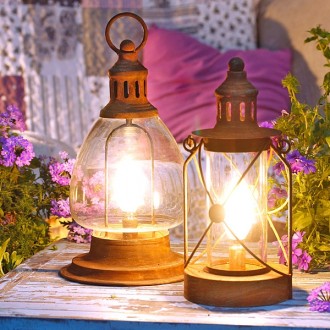 Garten Ostern Sarplle Halloween Laterne Vintage Hanging Decor Lampe LED Licht tragbares Nachtlicht Balight für Party
