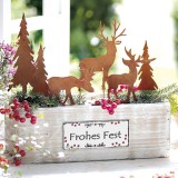 Mini-Steckfiguren "Wald" in Holzbox Frohes Fest